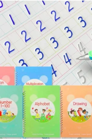 5-Piece Reusable Magic Groove Copybook Set